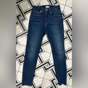 Good American Good Waist Raw Edge Crop Size 6/28